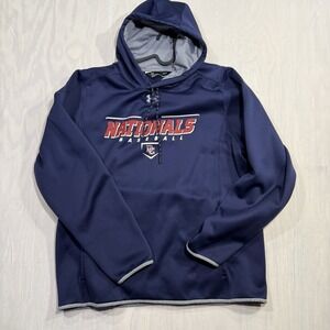 Under Armour Navy Hoodie Large Washington Nationals DC Baseball MLB